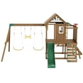 VEVOR 10in1 Wooden Swing Set with 6ft Slide Outdoor Playground Set