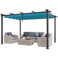 thumbnail image 1 of VEVOR 10'x13' Outdoor Retractable Pergola with Canopy, Aluminum Pergola with Retractable Canopy, Modern Pergola with Sun Shade Canopy for Patios, Gardens, Decks, Backyards (Bule), 1 of 9