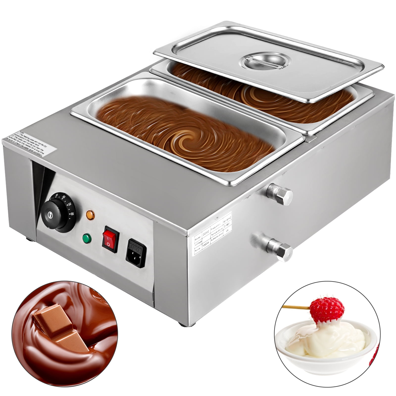 Chocolate Melting Pot Chocolate Warmer 3 Tanks Chocolate Tempering Machine  Donut