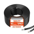 thumbnail image 1 of VEVOR 100FT Solar Panel Extension Cable, 10AWG Solar Extension Cable Wire, 6mm² IP67 Waterproof PV Cable for Home, Ship and RV Solar Panels, Black, 1 of 9