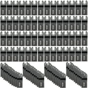 VEVOR 100pcs Oscillating Saw Blades, Quick Release Multitool Blades Kit, HCS Tool Blades for Wood Plastic Metal Nails Bolts, Compatible with Dewalt Dremel Fein Worx Bosch Makita Milwaukee