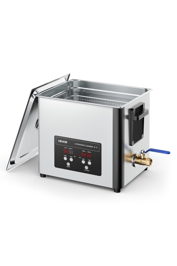 10L Ultrasonic Cleaner, Professional Ultrasonic Cleaner Machine with Cleaning Basket & Digital Display, 180W Stainless Steel 40kHz Cleaning Machine for Watches,Razors,Jewelry,Coins,and More
