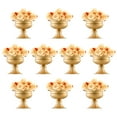 thumbnail image 1 of VEVOR 10PCS 16cm/6.3” Tall Wedding Flower Vase, Metal Wedding Centerpiece, Gold Floral Arrangement Stand Display Rack for Tables Wedding Dinner Party, Anniversary Ceremony Birthday Event Decor, 1 of 9