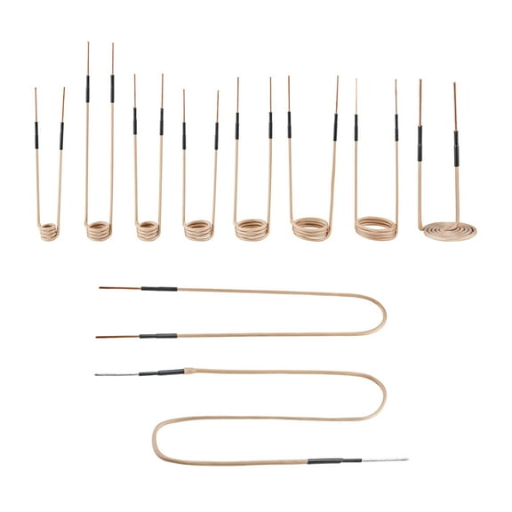 VEVOR 10Pcs Magnetic Induction Heater Coil,Inductor Heat Accessories,Mini Heater Coil Kit with Flexibility and Long Lifespan,for Removing Rusty Bolts and Nuts, 8 Coils + 1 U-Shaped + 1 Free Forming