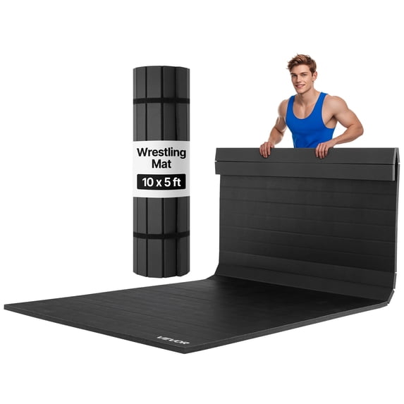 VEVOR 10x5 ft Wrestling Mat, Martial Arts Thick Mat for Home Gym ...