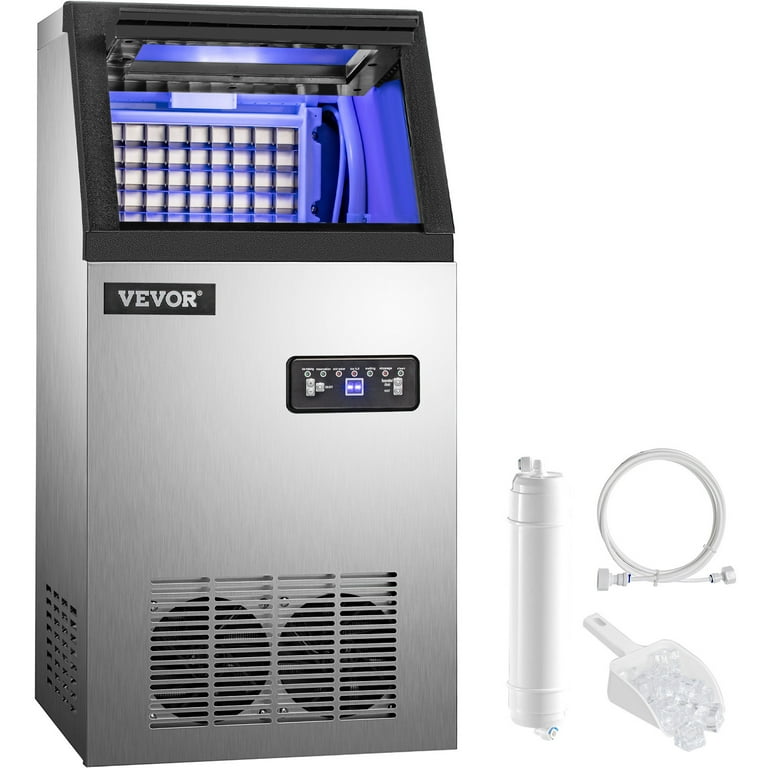 VEVOR 110V Commercial Ice Maker 120lbs/24h,Ice Machine with 22lbs