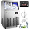 thumbnail image 1 of VEVOR 110V Commercial Ice Maker 95-100lbs/24H with 22LBS Bin, Full Heavy Duty Stainless Steel Construction, Automatic Operation, Clear Cube for Home Bar, Include Water Filter, Scoop, 1 of 8