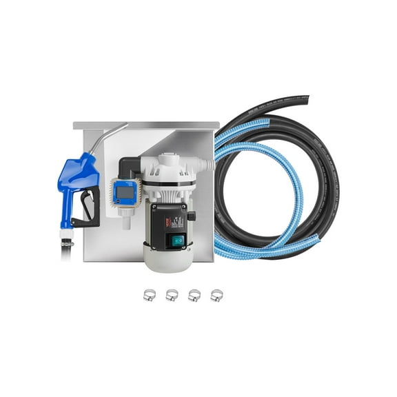 VEVOR 110V DEF Transfer Pump Kit, 10.5 GPM, Diaphragm Self Priming Electric Water Pump for Diesel Exhaust Fluid Urea, with Mounting Bracket Flow Meter Automatic Nozzle Hose, for Liquid Transportation