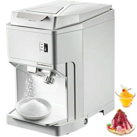 VEVOR 110V Electric Ice Shaver Machine 250W,Snow Cone Maker Tabletop with Adjustable Ice Texture,Ice Shaving Machine 265lbs/h for Home and Commerical Use