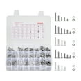 thumbnail image 1 of VEVOR 1110 Pcs Bolts and Nuts Assortment Kit, Imperial Machine Screws and Flat Washers, Stainless Steel 10-24,8-32,2-56,6-32,4-40, for Furniture /Equipment/Vehicle Assembly, Silver, 1 of 9