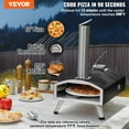 thumbnail image 1 of VEVOR 12" Outdoor Pizza Oven Portable Wood Pellet Pizza Oven Camping w/ Rotation, 1 of 10