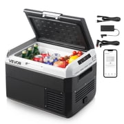 VEVOR 12 Volt Car Refrigerator, 26.4QT/25L Car Fridge, Portable Electric Cooler with -4 68  Adjustable Temperature, 12/24V DC and 100- 240V AC Compressor Freezer for Outdoor, Camping, Travel, RV