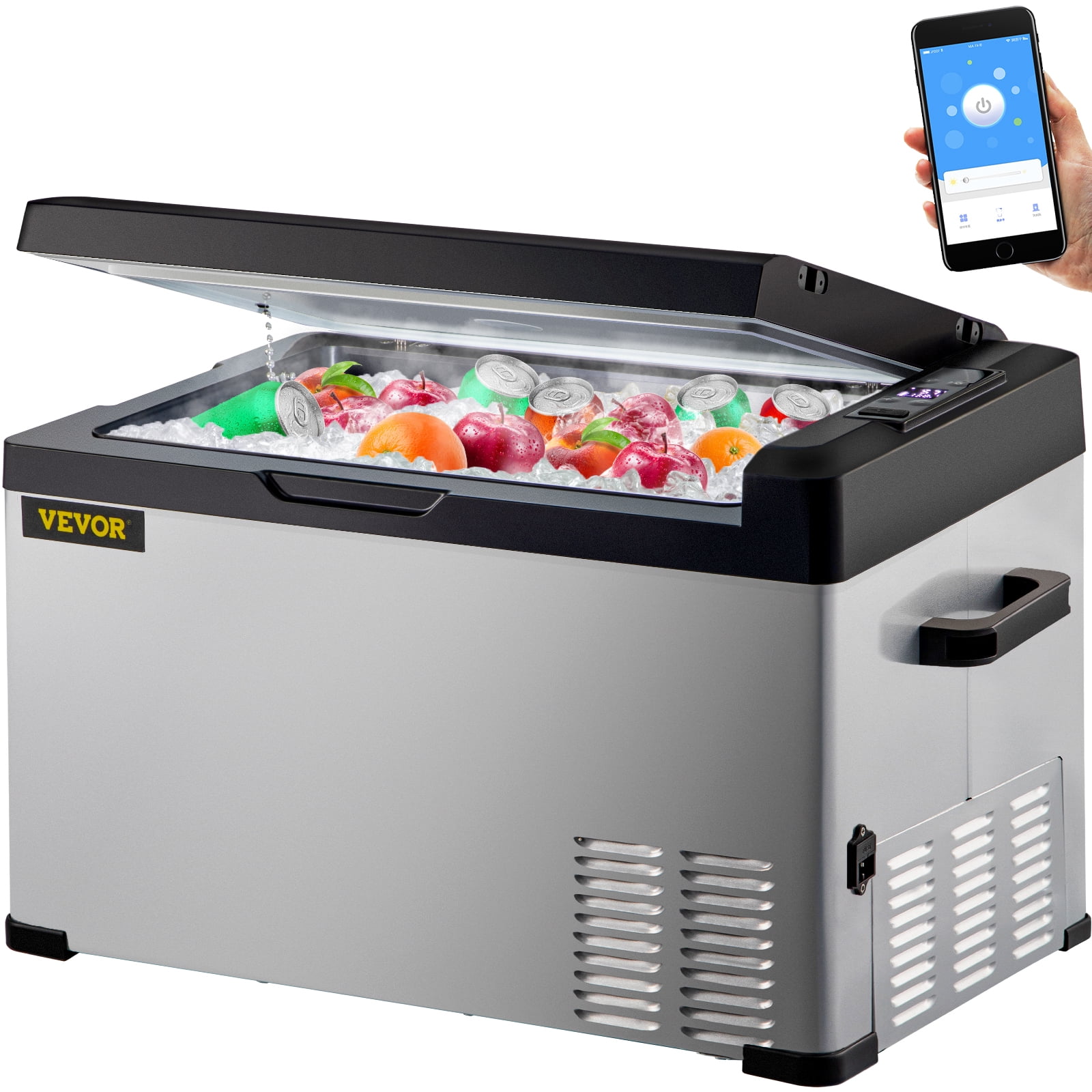 VEVOR 12 Volt Refrigerator, Portable Refrigerator (-4℉~68℉) With APP ...