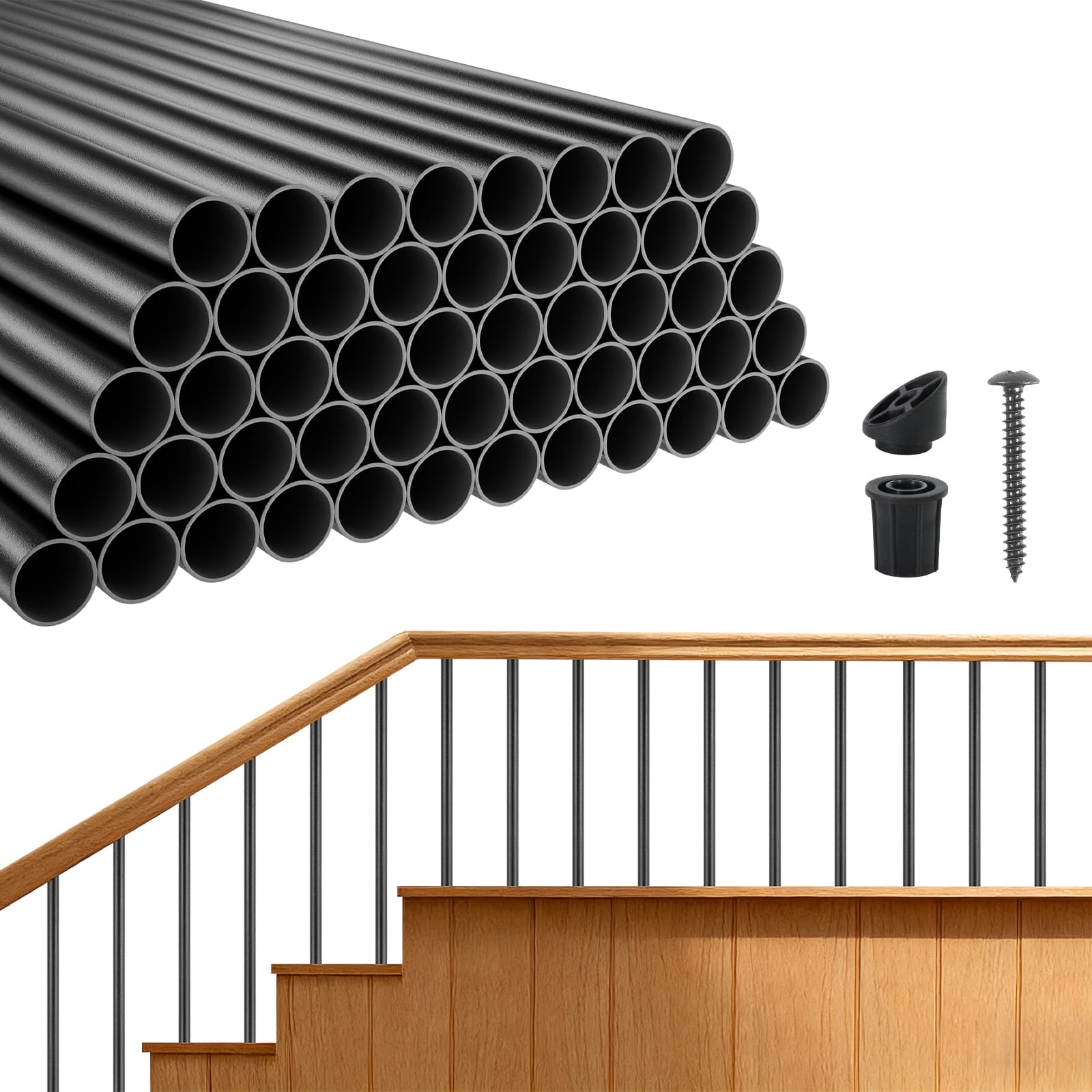 Precision Balusters VEVOR 125 Pack Deck Balusters, 26 in Aluminum Railing Spindles, 3/4 in ...