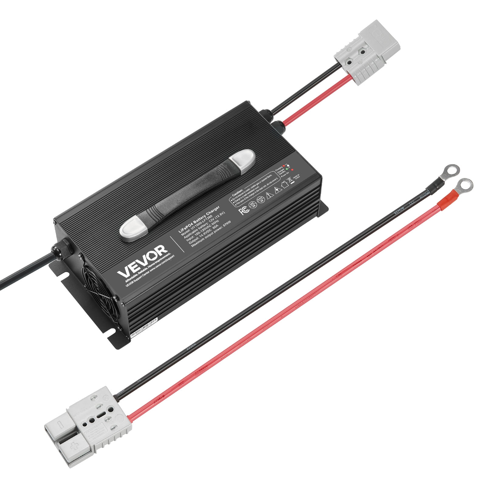 VEVOR 12V 60A Lithium Battery Charger, 14.6V, AC-DC LiFePO4 Smart ...