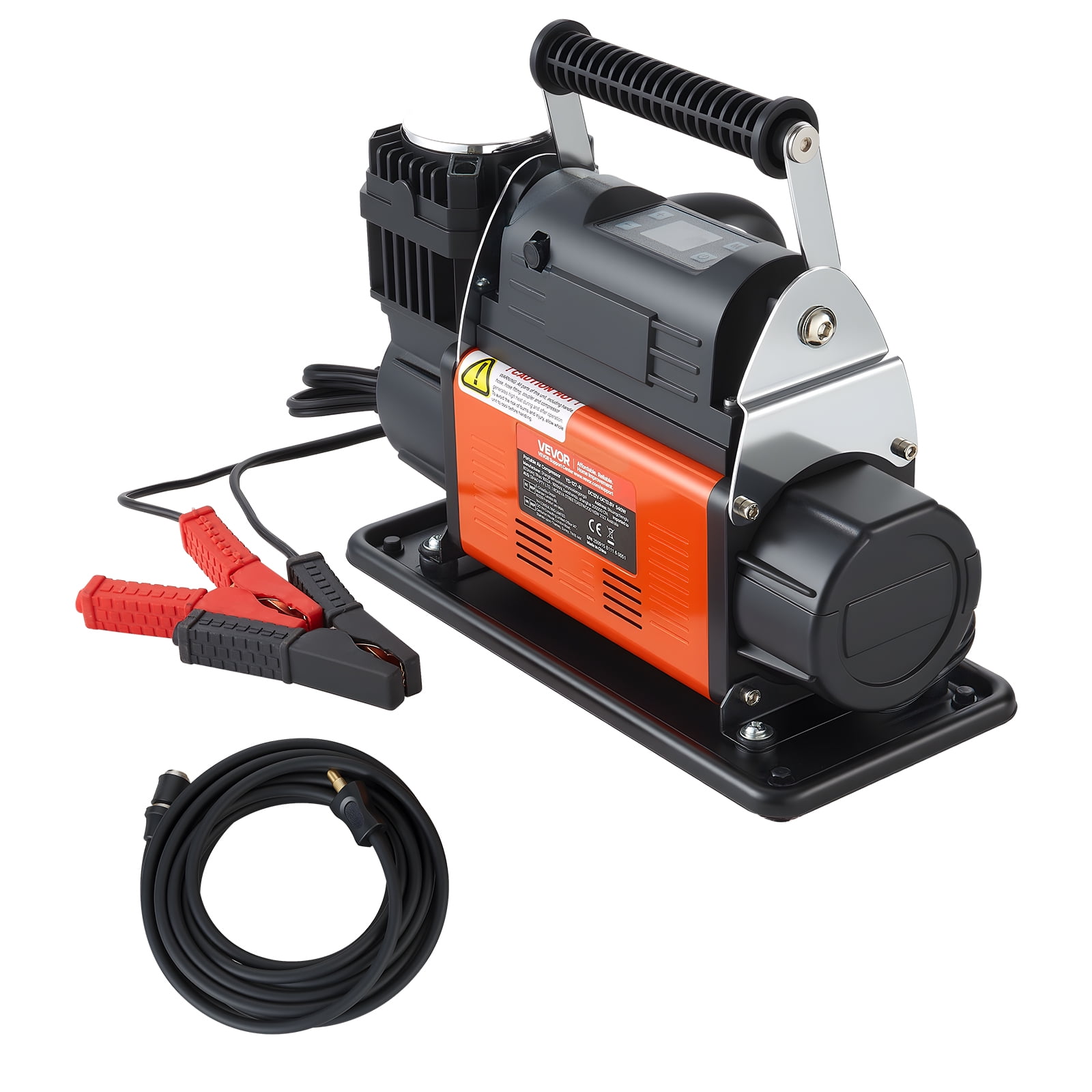 VEVOR 12V Heavy Duty Air Compressor, Auto-Stop Portable Tire Inflator with LCD Digital Display, 7.14 CFM 150PSI Offroad Air Pump with Adapters for Trucks Car SUV 4 x 4 Vehicle RV