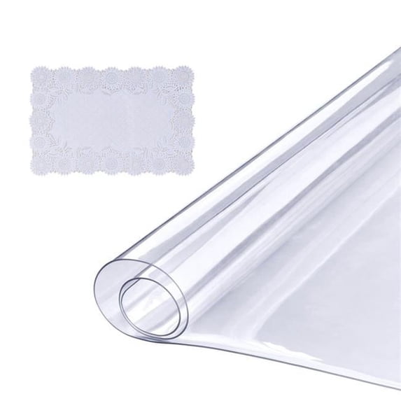 VEVOR 12x12 to 36x72 Inch Clear Table Cover 1.5mm PVC Waterproof Protector for Desks & Dining Tables 18" x 48"