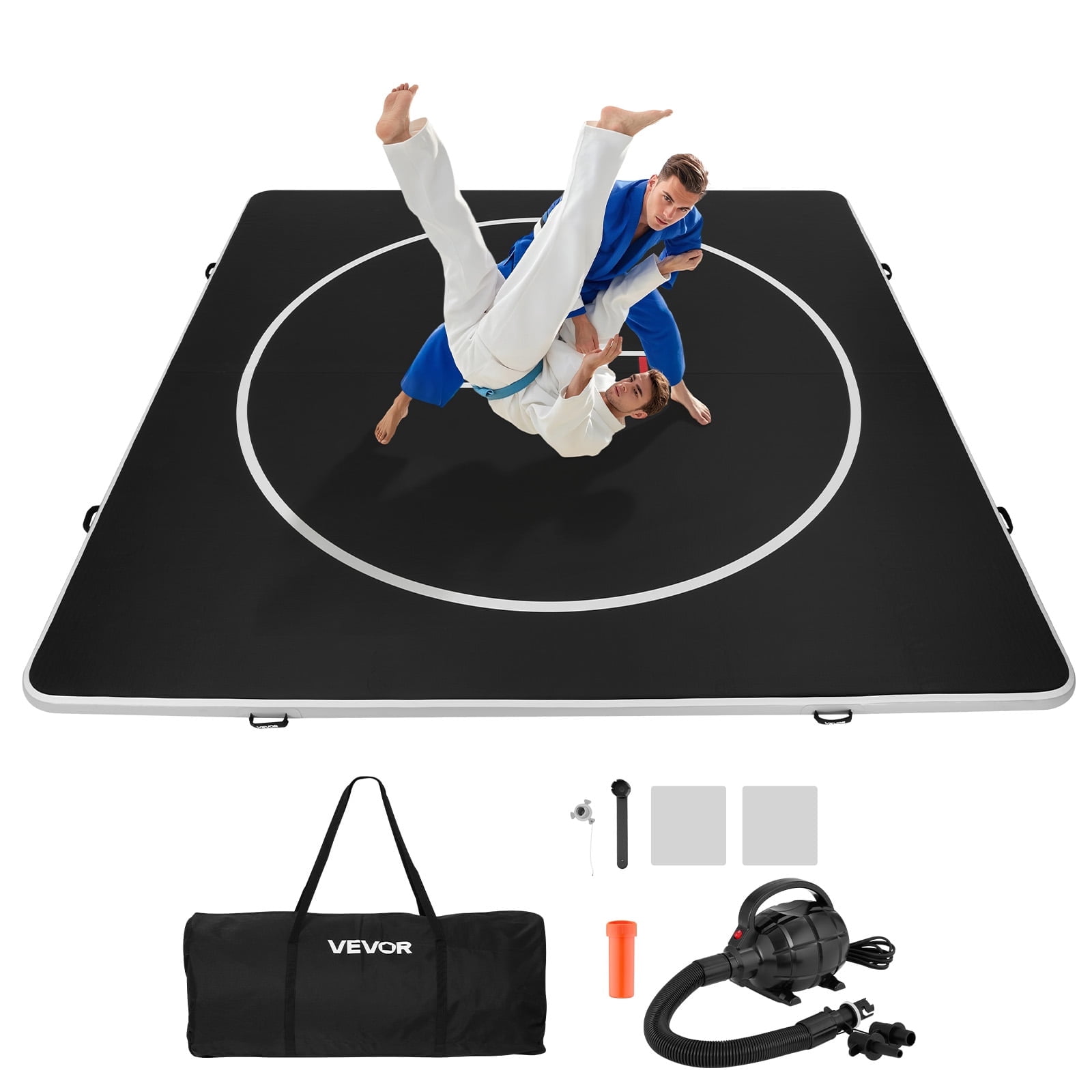 VEVOR 13x13 ft Wrestling Mat Inflatable, Martial Arts Thick Mat