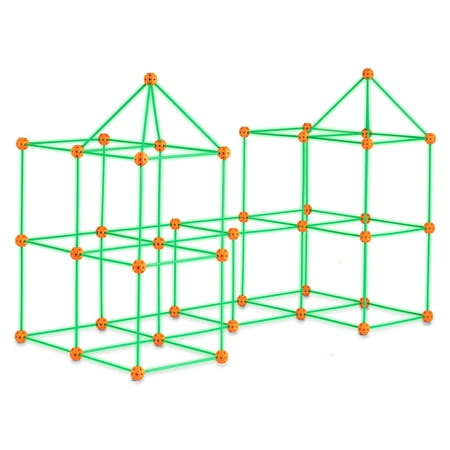 VEVOR 140-Piece Glow In The Dark Kids STEM Tent Fort Building Kit - Creative Construction Toy Set