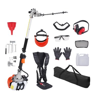 GZCW Dual Sided Blade Hedge Trimmer, 26CC Gas Hedge Trimmer, Cordless