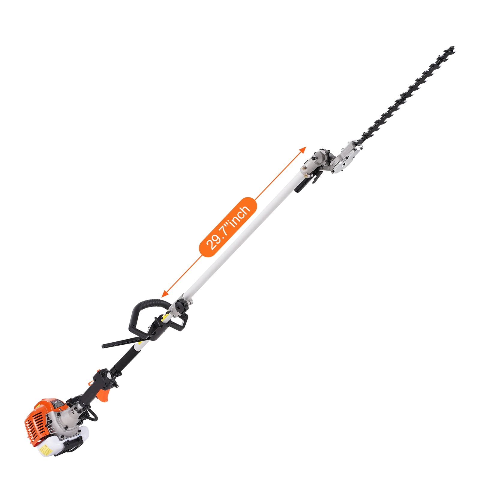 VEVOR 15.7-inch 26CC 2 Cycle Gas Hedge Trimmer, Gas Powered Pole Hedge Trimmer with Dual Sided Dual Action Blade, 270° Adjustable Trimmer Head, Suitable for Trimming Shrubs, Bushes