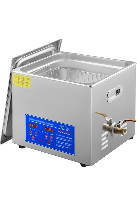 15L Ultrasonic Cleaner with Digital Timer&Heater Professional Ultrasonic Cleaner 40kHz Advanced Ultrasonic Cleaner 110V for Wrench Screwdriver Repairing Tools Industrial Parts Mental Cleaning