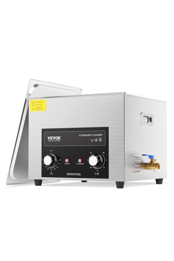 15L Ultrasonic Cleaner with Heater Timer & Basket, Professional Digital Sonic Cavitation Machine, 360W Cleaning Machine for Lab Tools, Metal Parts, Carburetor, Brass, Auto Parts, Engine Parts