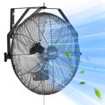 thumbnail image 1 of VEVOR 18 Inch Industrial Wall Mount Fan, High Velocity 4000 CFM Indoor Fan with 3 Speeds, Powerful Motor Garage Wall Fan with Aluminum Blades for Workshop, Warehouse, Greenhouse, Commercial, 1 of 9