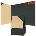 thumbnail image 1 of VEVOR 18 Pack Acoustic Panels with Self Adhesive, 11.8 x 11.8 x 0.4 inch Sound Proof Foam Panels, Polyester Fiber Soundproof Wall Panels High Density, for Home, Studio, Office, Theater, Black, 1 of 9