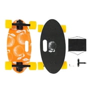VEVOR 19 inch Mini Longboard Skateboard 440lbs Strong 7 Ply Russian Maple Complete Skateboard Cruiser Skateboard with Handle for Beginners and Pro