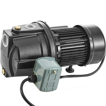 1Hp Cast Iron Shallow Well Jet Pump - 115V 17.6Gpm Water Pump with 164Ft Max Head for Irrigation & Water Supply