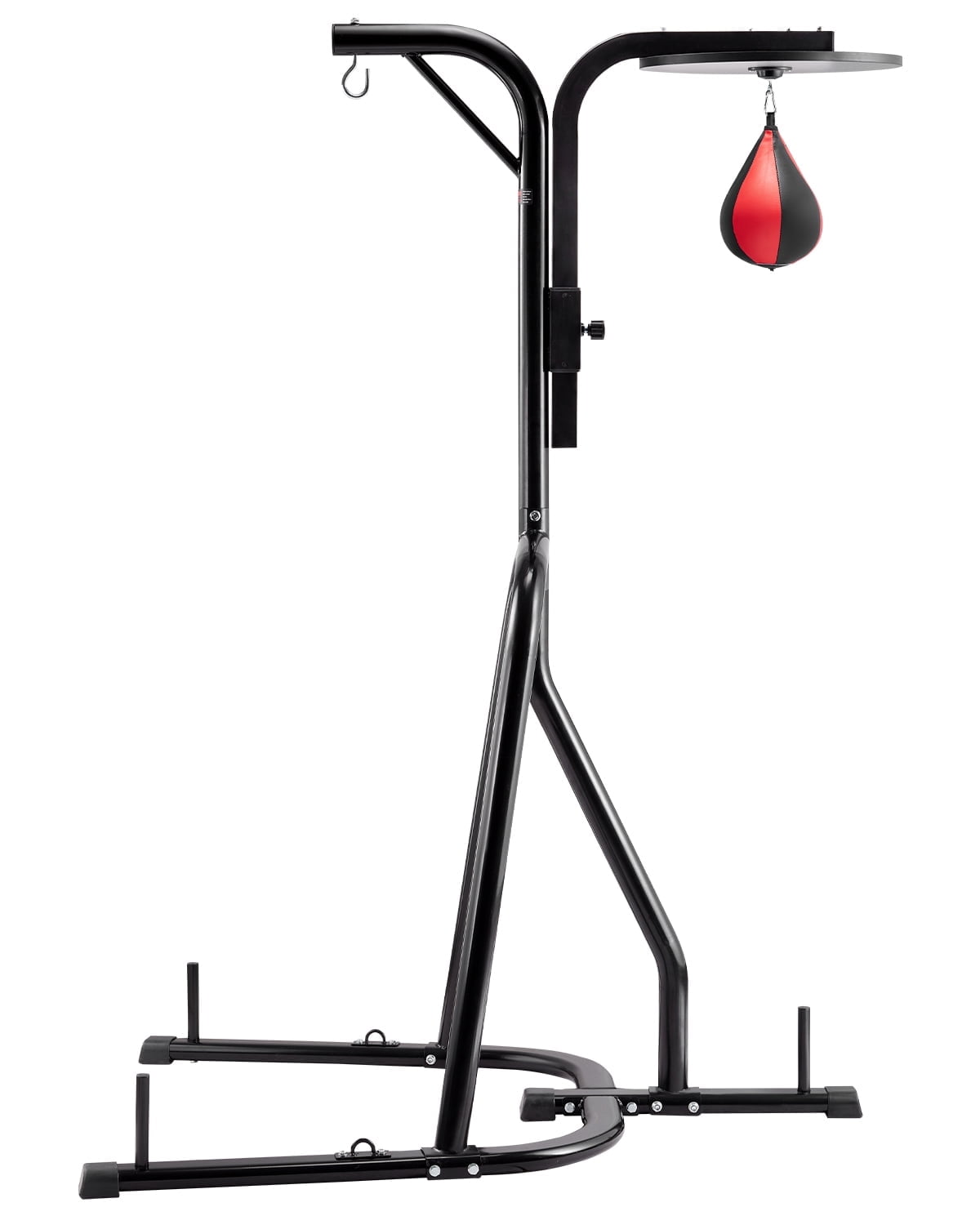 VEVOR 2 in 1 Punching Bag Stand, Steel Heavy Duty Workout Equipment, Adjustable Height Boxing Punching Bag and Speed Bag Stand, Freestanding Sandbag Rack, Holds Up to 140 lbs, for Home Gym Fitness