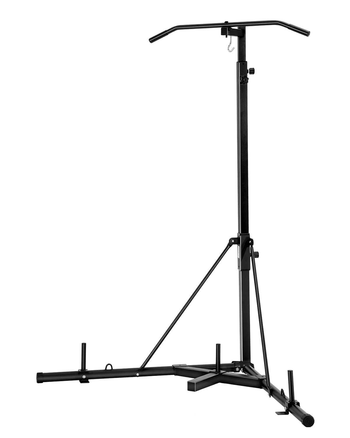 VEVOR 2 in 1 Punching Bag Stand, Steel Heavy Duty Workout Equipment, Adjustable Height Boxing Punching Bag Stand with Pull Up Bar,Freestanding Sandbag Rack,Holds Up to 140 lbs, for Home Gym Fitness