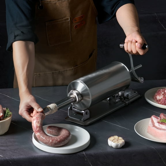 VEVOR 2.5LSausage Stuffer 2 Speed CE&SGS Standards Stainless Steel Horizontal Sausage Maker