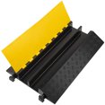 thumbnail image 1 of VEVOR 2-Channel Cable Protector Ramp, 37.4" Rubber with Black & Yellow, 1 of 9
