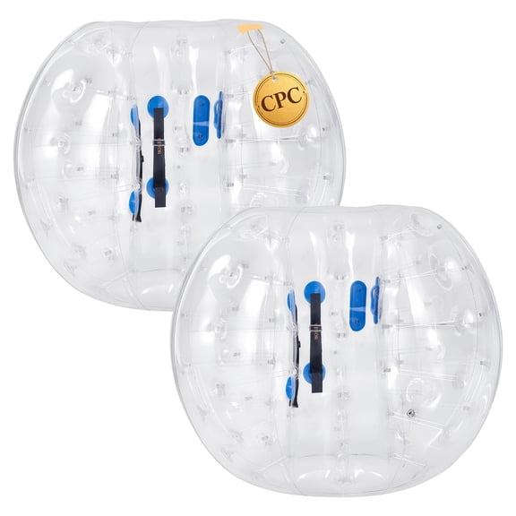 VEVOR 2-Pack Inflatable Bumper Balls 5FT Human Bubble for Adult Transparent, for Backyard, Camping, Picnic, Park, Lawn, and Outdoor Team Gameplay, Thickened PVC Material,Sumo Hamster Ball with Handle