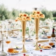VEVOR 2Piece Gold Trumpet Wedding Flower Vase 22.05" Tall Metal