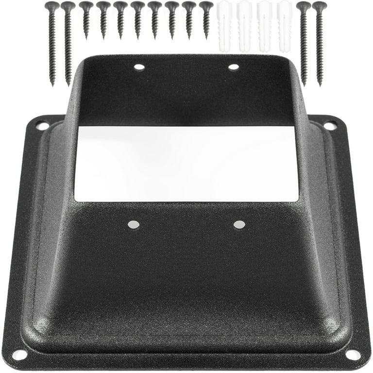 VEVOR 4 in. x 4 in. Deck Post Base Post Base Skirt Deck Post Skirt Black Powder-Coated Decking Post Base (10-Pieces)