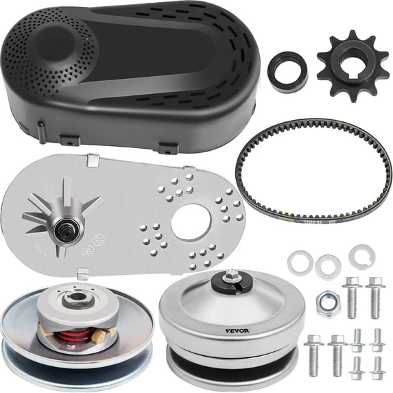 VEVOR 212CC Torque Converter Kit Go Kart 30 Series 6.5 HP Mini Bike Comet Clutch Set 3/4 inch 10T #40 or 41 Chain Predator Driver Pulley Replacement Comet TAV2 Go-Kart Torque Converter