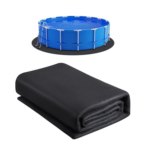 VEVOR 21ft Round Pool Liner Pad, Pool Liner Pad for Above Ground Pools, Extra-Thick Pool Mat, Prevents Punctures, Recycled Geotextile Material Underlayment Pad, Extend Liner Life