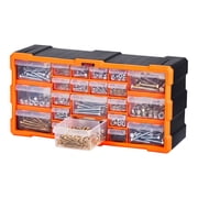 VEVOR 22-Drawer Storage Organizer, Plastic, Drawer Storage Cabinet for Garage Organization, Stackable Small Parts Organizer, Wall-Mounted Toolbox, for Hardware, Beads, Screws, Crafts, Building Bricks