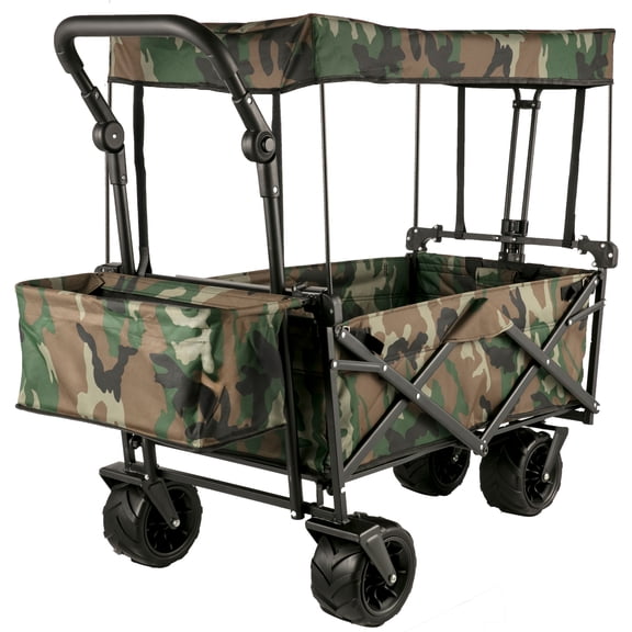 VEVOR 220.5 lb Capacity Wagon Cart with Detachable Canopy