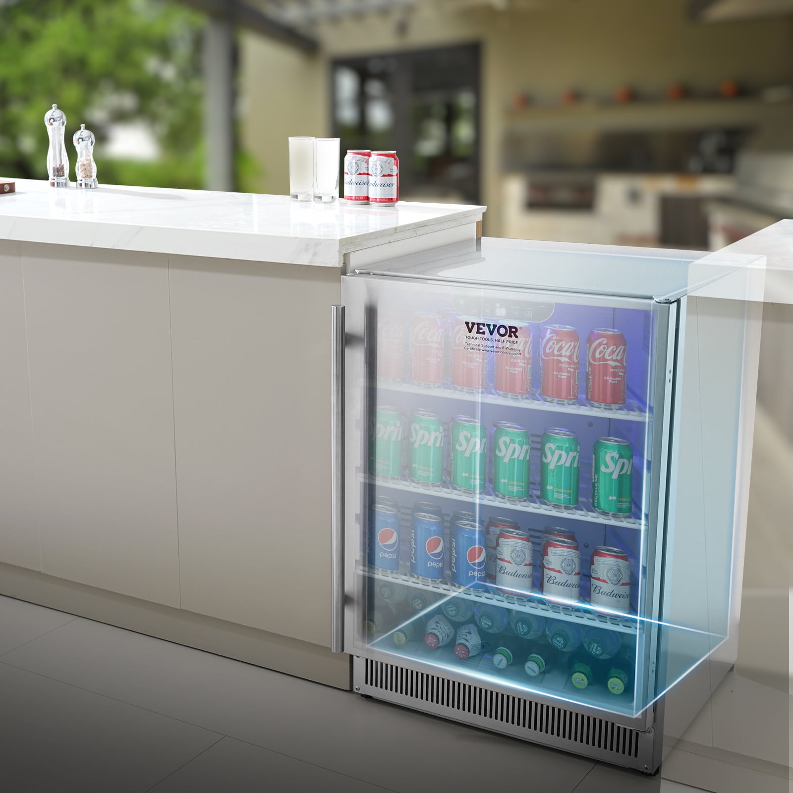 Commercial undercounter beverage fashion cooler