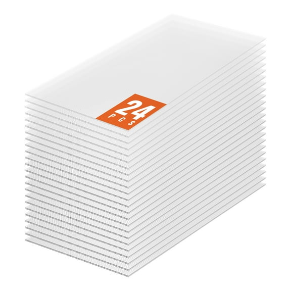 VEVOR 24 Pack Polycarbonate Greenhouse Panels, 2' X 4' X 0.16'' Roof Panels Sheets, Waterproof UV Protected Corrugated Plastic Roofing, Impact Resistance Clear Roofing Sheets for Greenhouse/Garden