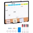 thumbnail image 1 of VEVOR 24"x 18" Monthly Calendar Whiteboard & Cork Board Combo with Aluminum Frame – 2-in-1 Magnetic Dry Erase Bulletin Board for Wall Mount – Ideal for School, Home, Office, 1 of 9