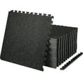 thumbnail image 1 of VEVOR 24" x 24" Black Gray EVA Foam Rubber Interlocking Floor Mats, 100 Sq ft Coverage Area 25 Piece, 1 of 10