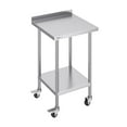 thumbnail image 1 of VEVOR 24 x 24 x 40 Inch Stainless Steel Work Table, Commercial Food Prep Worktable with Casters, Heavy Duty Prep Worktable, Metal Work Table with Adjustable Height for Restaurant, Home and Hotel, 1 of 9
