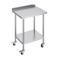 thumbnail image 1 of VEVOR 24 x 30 x 40 Inch Stainless Steel Work Table, Commercial Food Prep Worktable with Casters, Heavy Duty Prep Worktable, Metal Work Table with Adjustable Height for Restaurant, Home and Hotel, 1 of 9