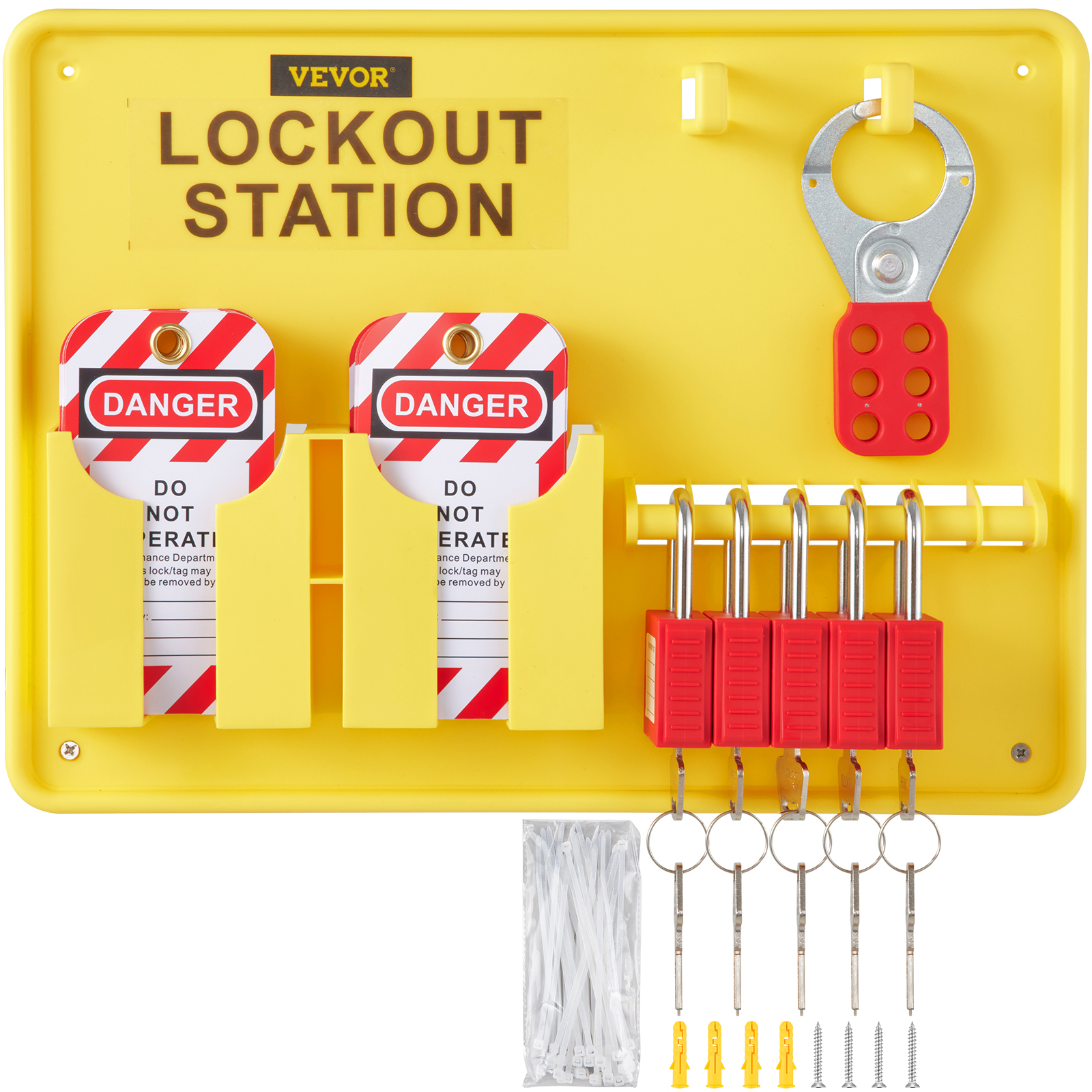 VEVOR 42 pcs Lockout Tagout Kits, Electrical Safety Loto Kit Includes