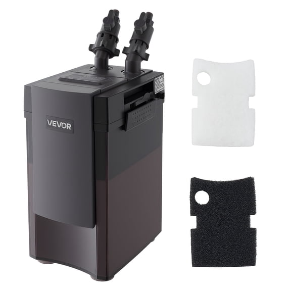 VEVOR 264GPH Canister Filter, 2-Stage External Aquarium Filter with Powerful Pump, Quite Water Circulation Cleaning Machine with Media for Fish Tanks and Aquariums Up to 75 Gallons, for Freshwater